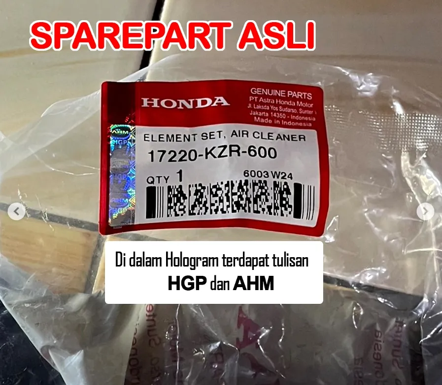 Hologram asli Honda Genuine Parts