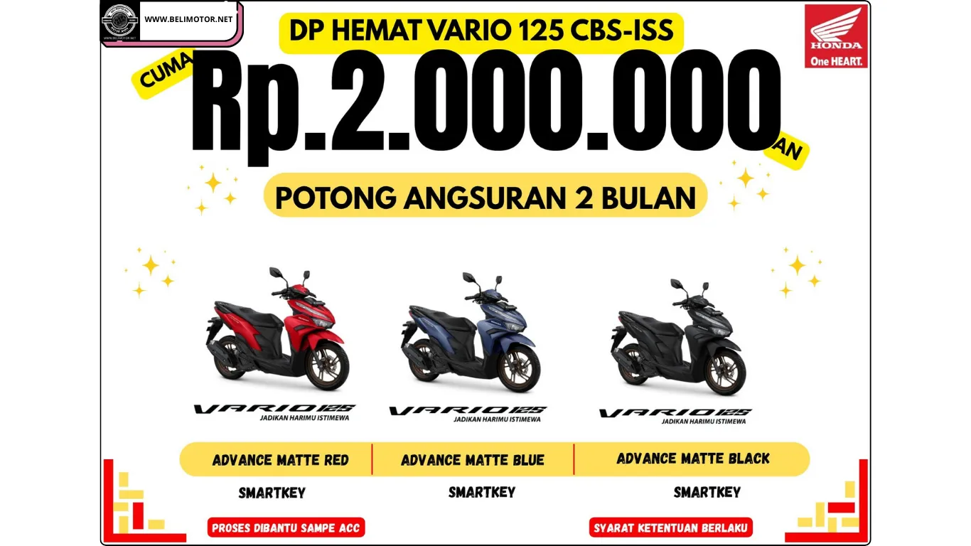 Promo kredit Honda Vario 125 CBS ISS DP murah di Bandung