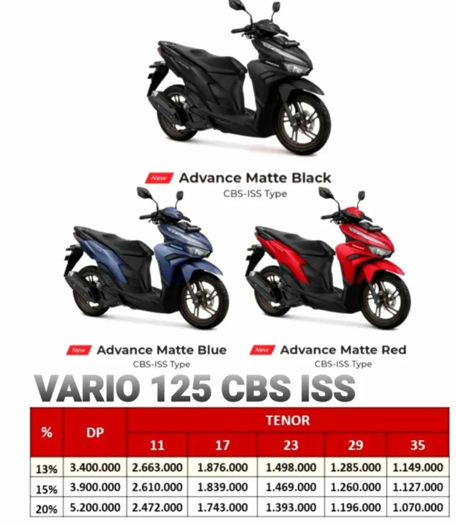 Simulasi kredit Honda Vario 125 CBS ISS di Bandung